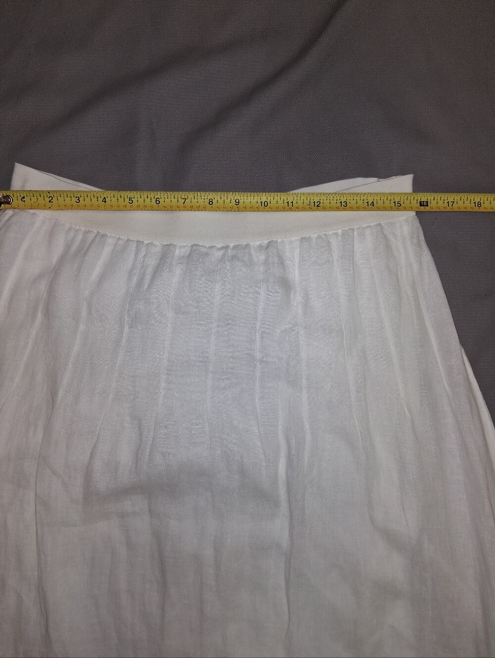J. Jill New Women White Linen Maxi Skirt with Gathered Waist Size S - Picture 5 of 16